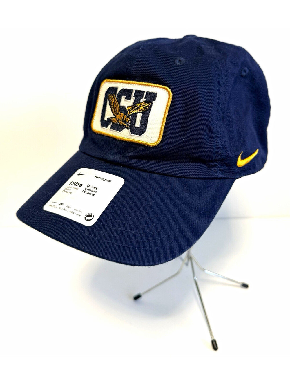 Nike Coppin State Eagles Heritage86 Dri-FIT Hat Navy Gold HBCU OS NWT